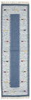 Tappeto corsia Tappeto Kelim - Tendenza - 250 x 80 cm - blu