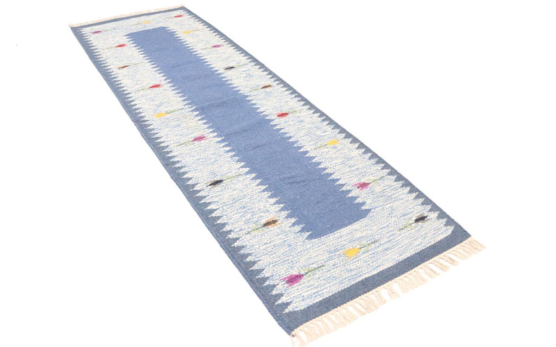 Tappeto corsia Tappeto Kelim - Tendenza - 250 x 80 cm - blu