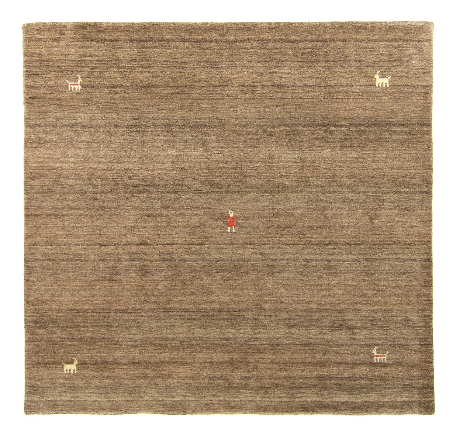 Tappeto Gabbeh - Indus rotondo  - 250 x 250 cm - marrone