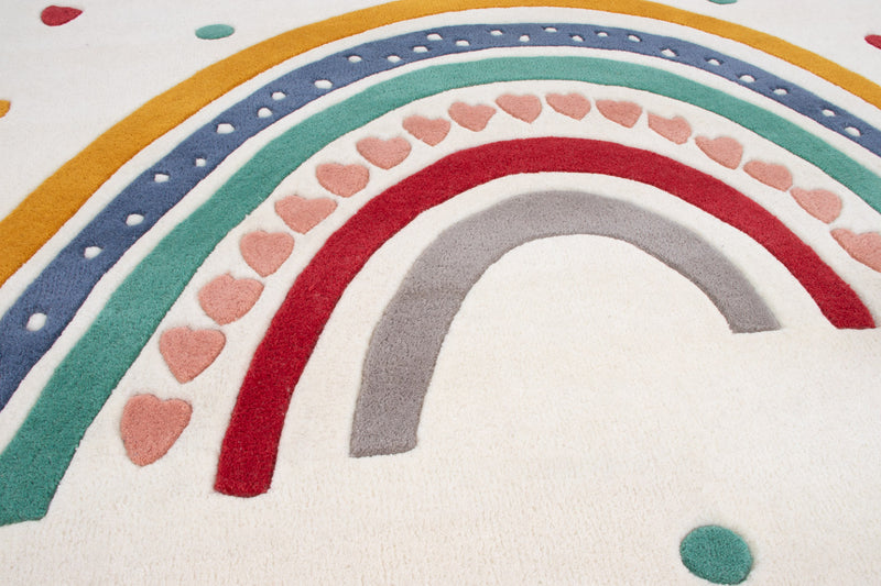 Arcobaleno Cuori Tappeto per Bambini