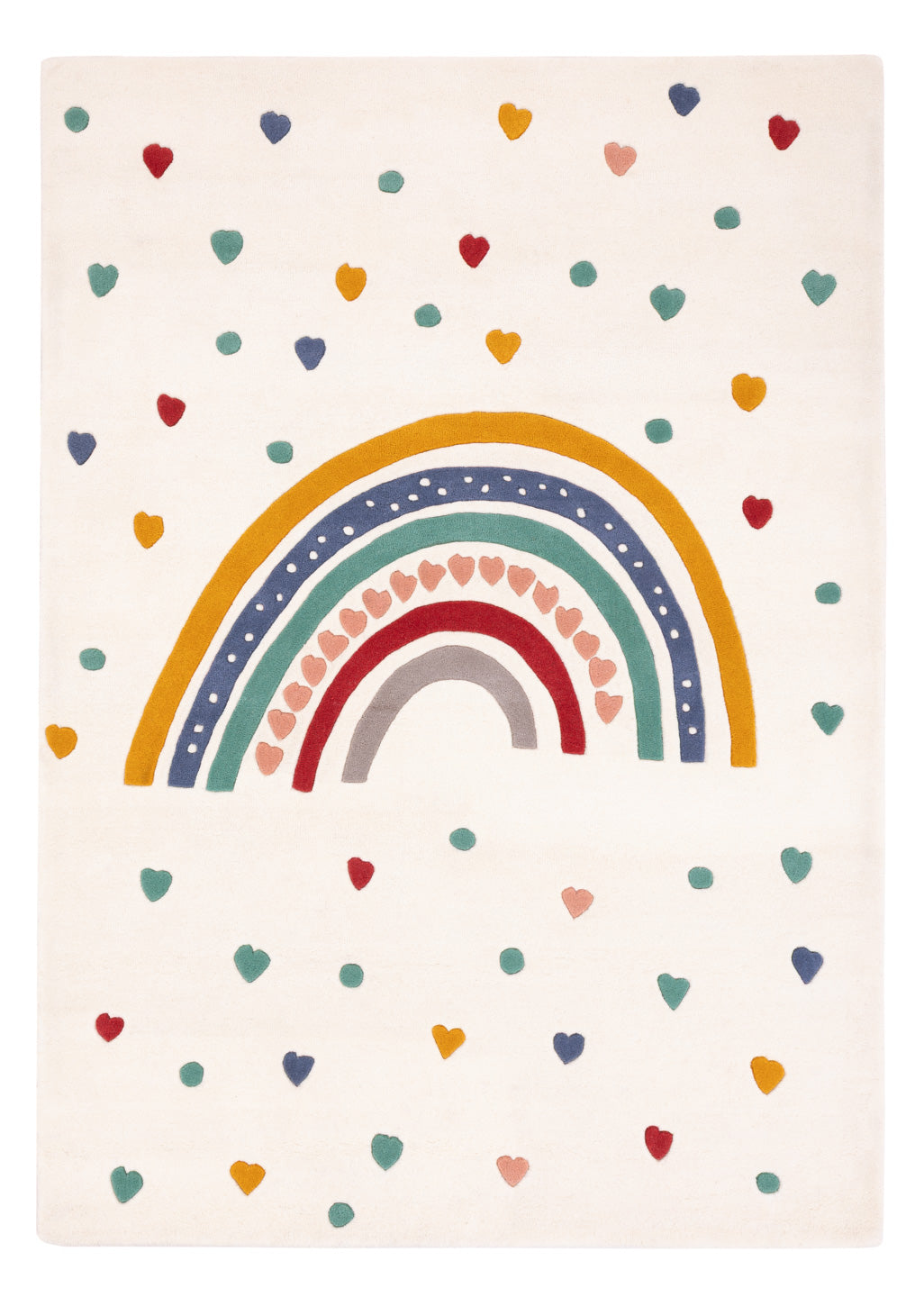 Arcobaleno Cuori Tappeto per Bambini