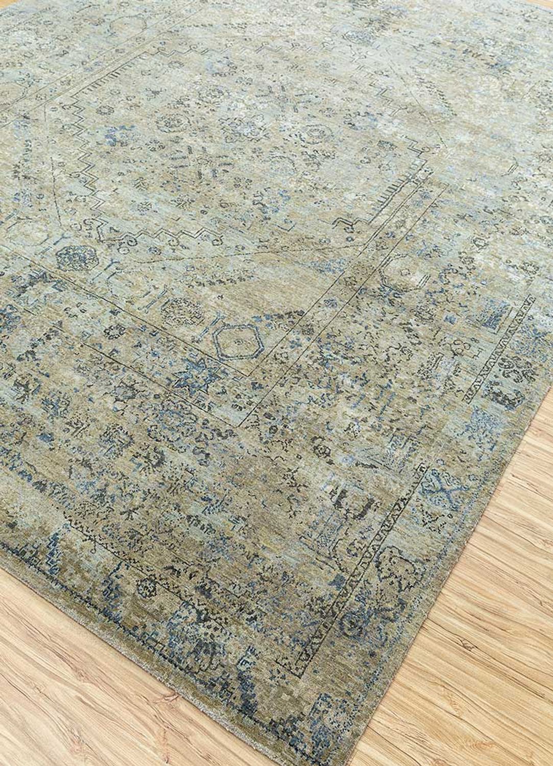 Tappeto di lana - 240 x 170 cm - verde menta