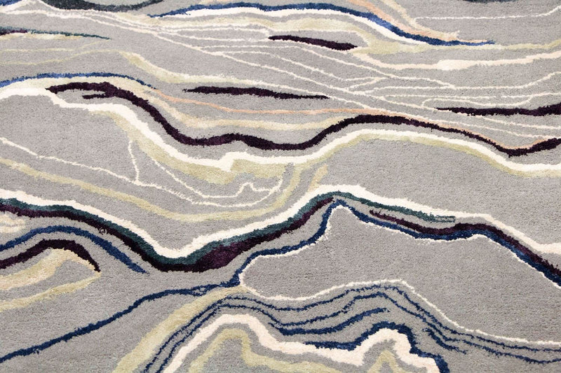 Tappeto di design - 243 x 153 cm - argento