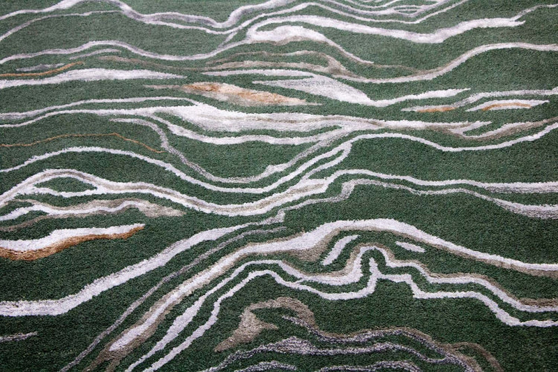Tappeto di design - 242 x 153 cm - verde