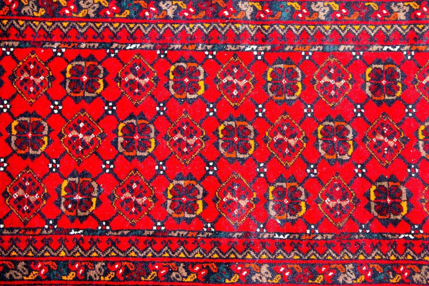 Tappeto corsia Tappeto afgano - Bukhara - 257 x 83 cm - rosso