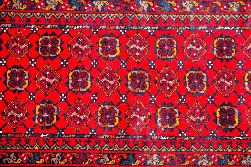 Tappeto corsia Tappeto afgano - Bukhara - 257 x 83 cm - rosso