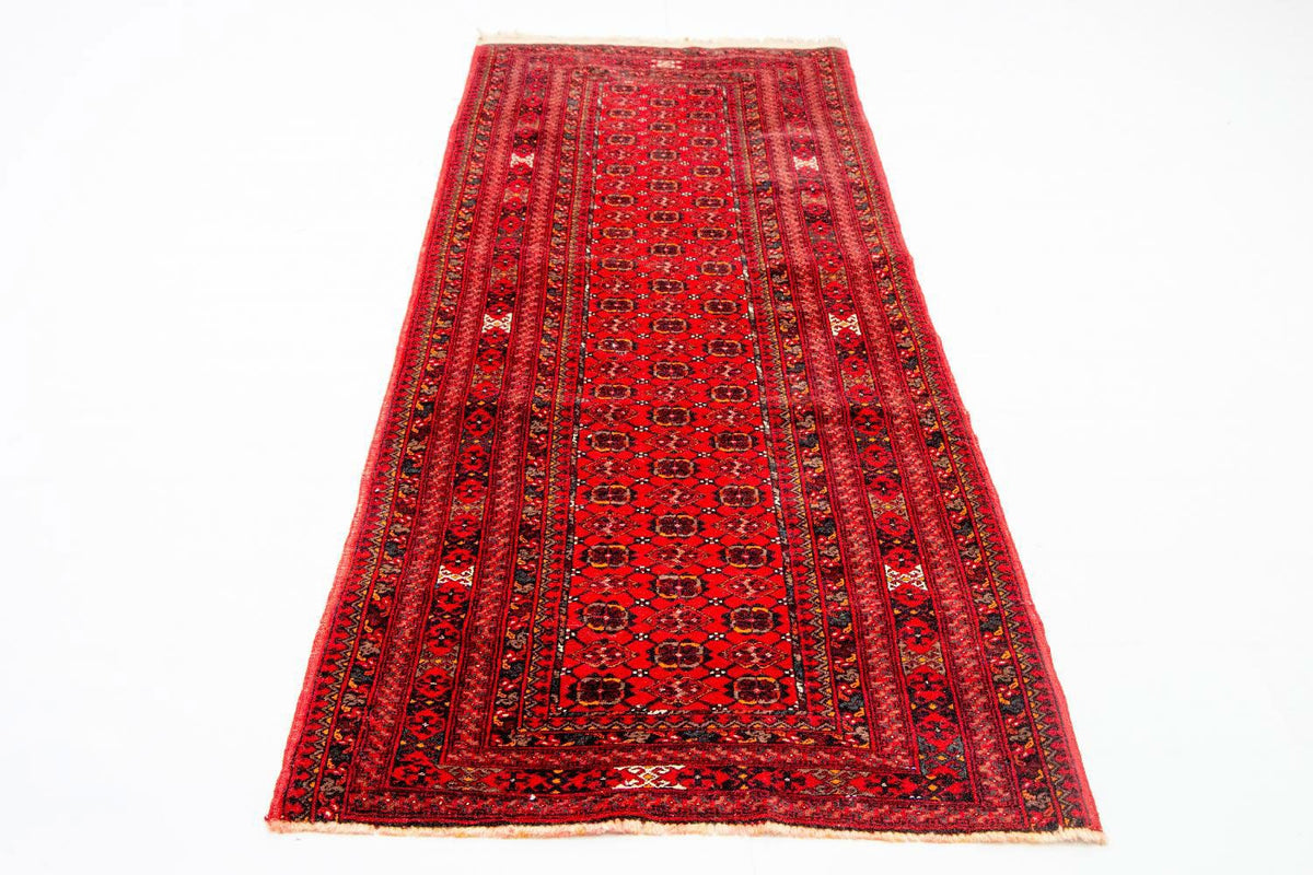 Tappeto corsia Tappeto afgano - Bukhara - 257 x 83 cm - rosso