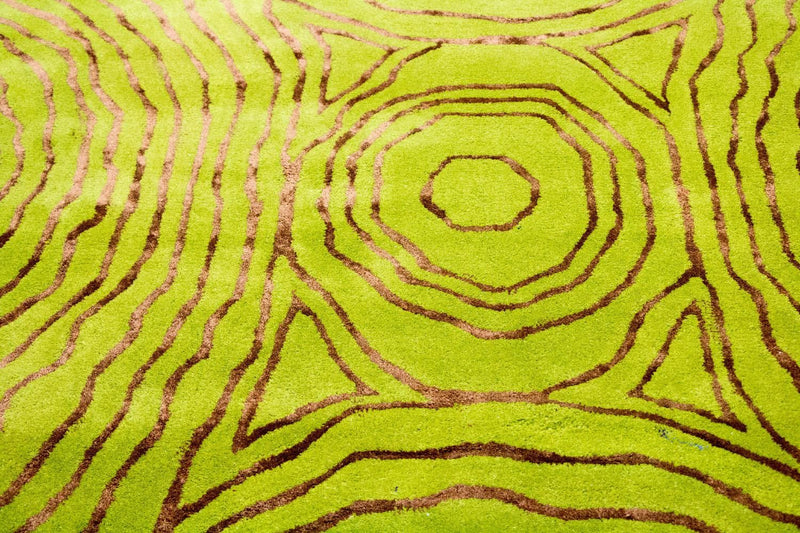 Tappeto di design - 241 x 152 cm - verde chiaro