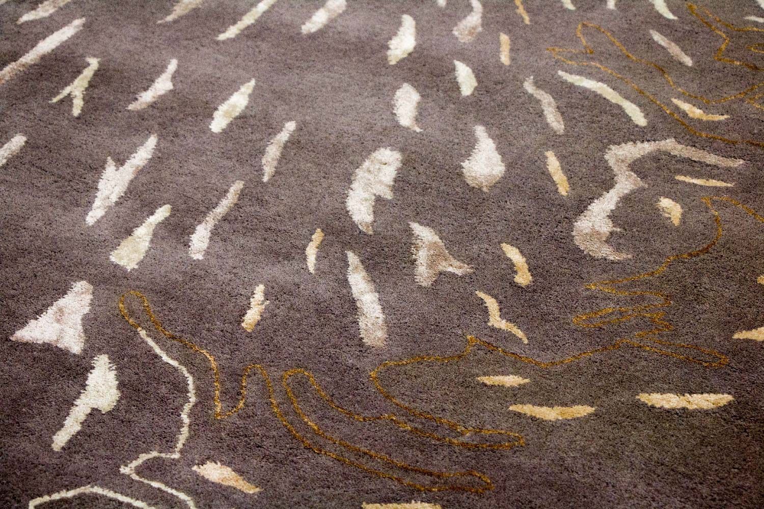 Tappeto di design - 242 x 153 cm - marrone