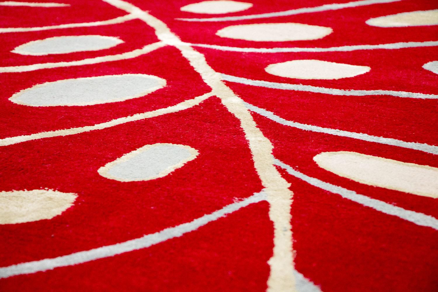 Tappeto di design - 245 x 152 cm - rosso