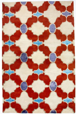 Tappeto di lana - 243 x 153 cm - beige