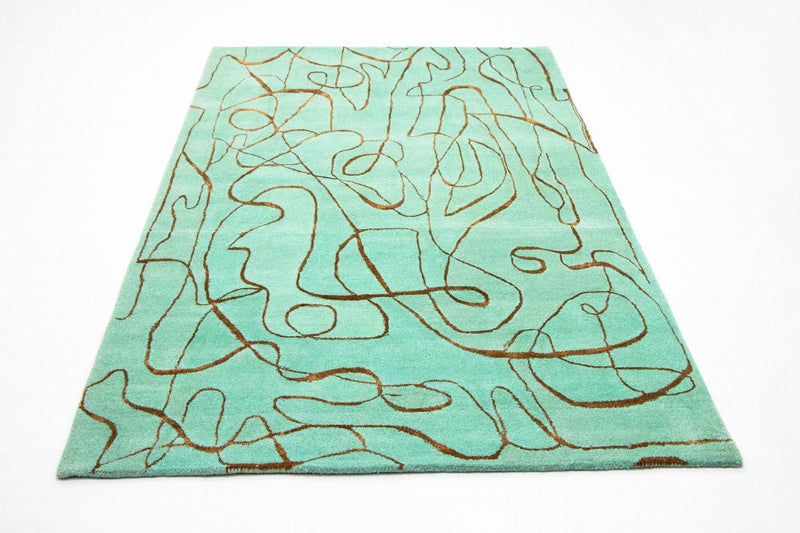 Tappeto di design - 246 x 154 cm - turchese