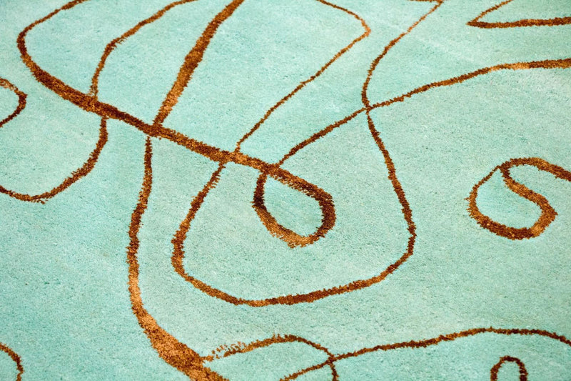 Tappeto di design - 246 x 154 cm - turchese