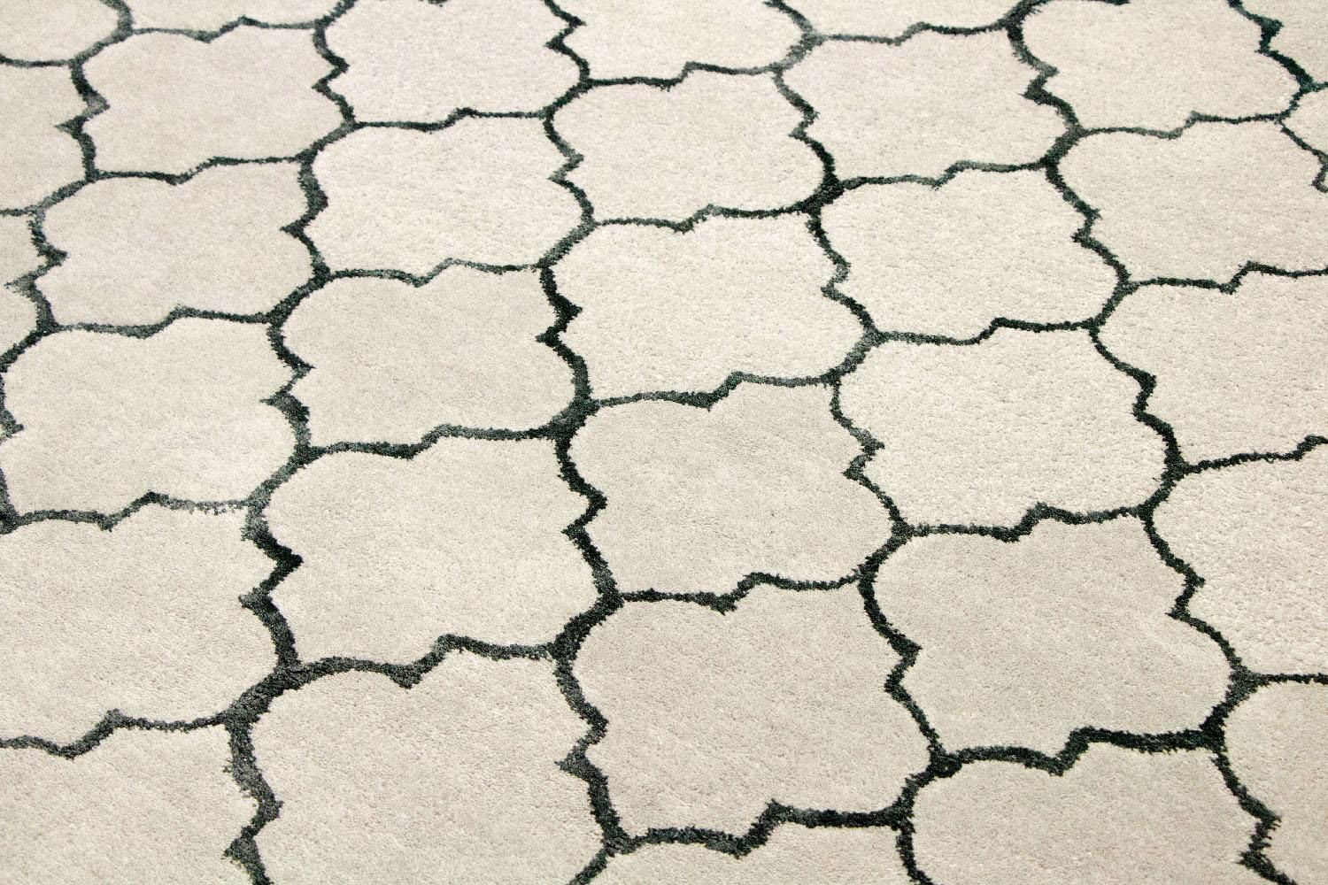 Tappeto di lana - 232 x 164 cm - argento