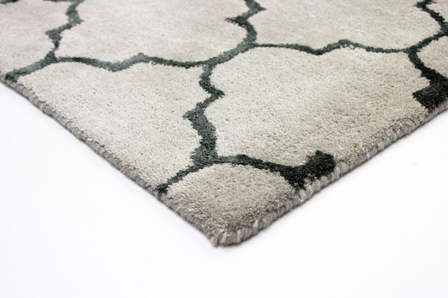 Tappeto di lana - 232 x 164 cm - argento