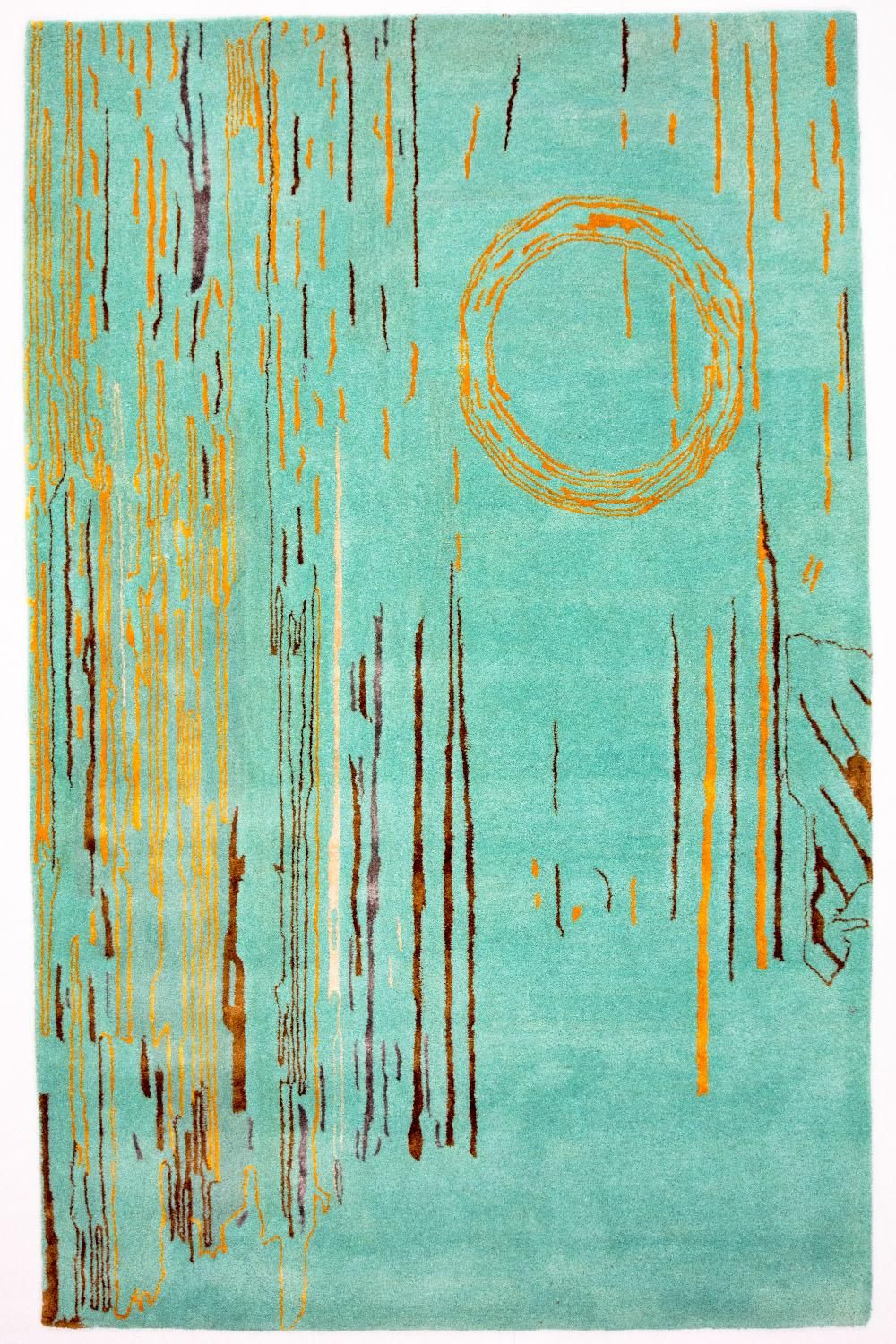 Tappeto di design - 244 x 154 cm - turchese
