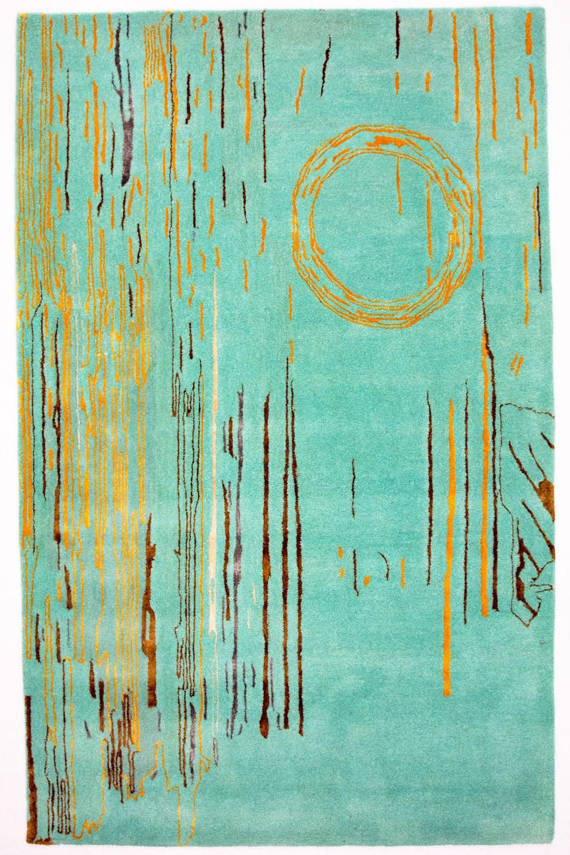 Tappeto di design - 244 x 154 cm - turchese