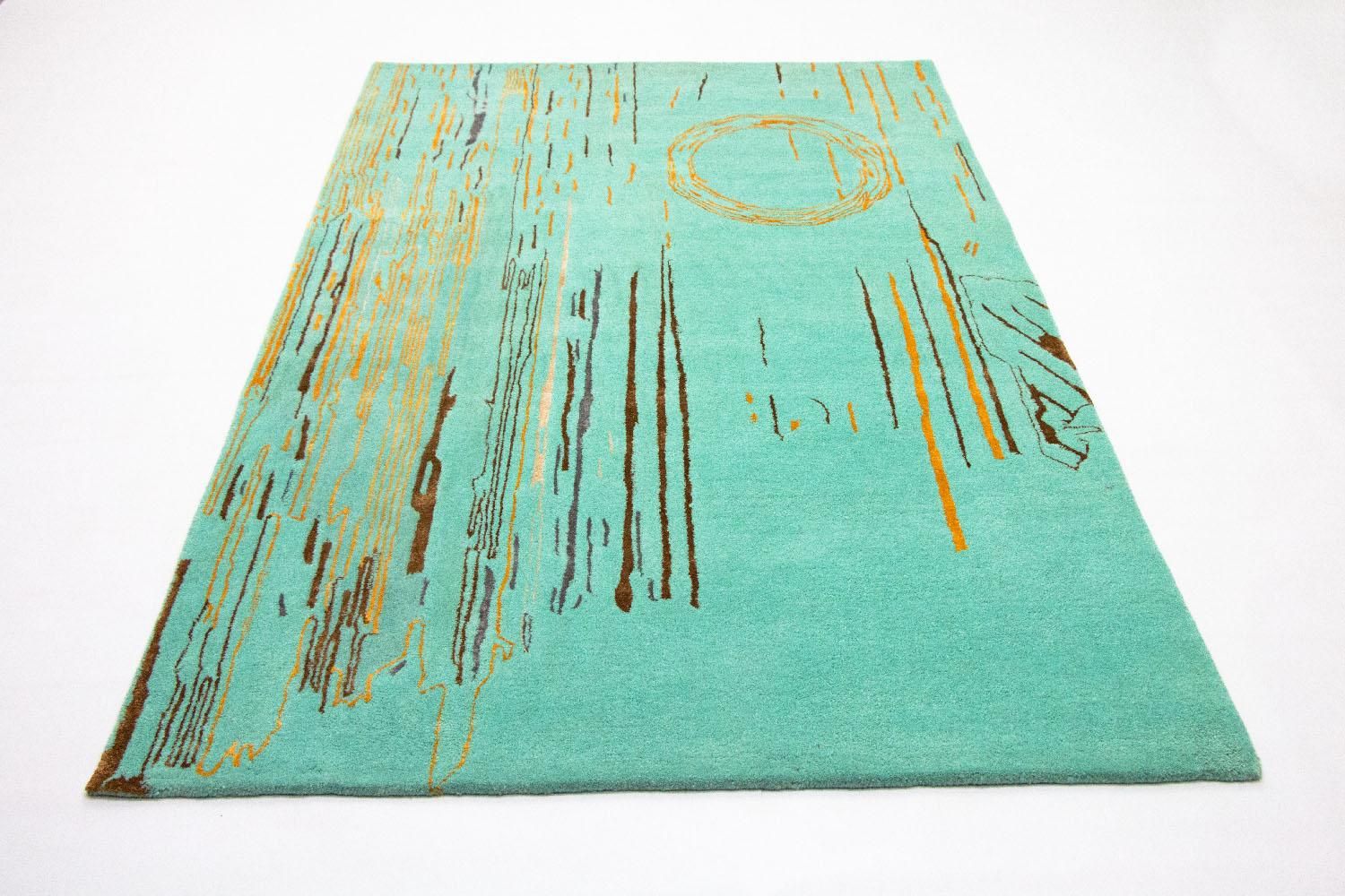 Tappeto di design - 244 x 154 cm - turchese