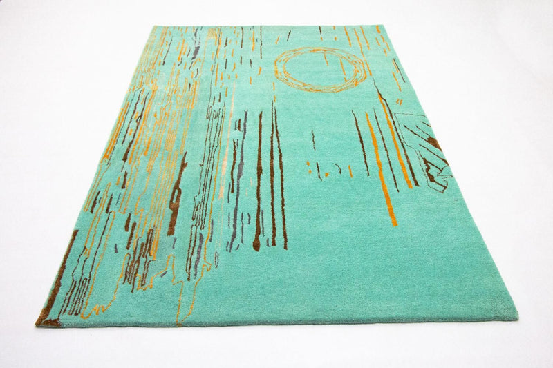 Tappeto di design - 244 x 154 cm - turchese