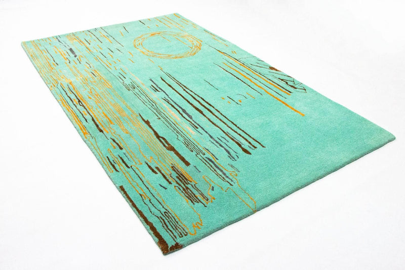 Tappeto di design - 244 x 154 cm - turchese