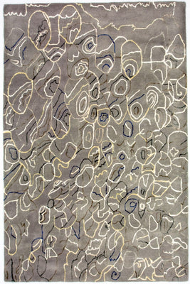 Tappeto di design - 243 x 155 cm - argento