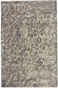 Tappeto di design - 243 x 155 cm - argento