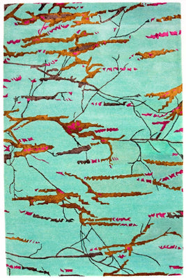 Tappeto di design - 248 x 154 cm - turchese