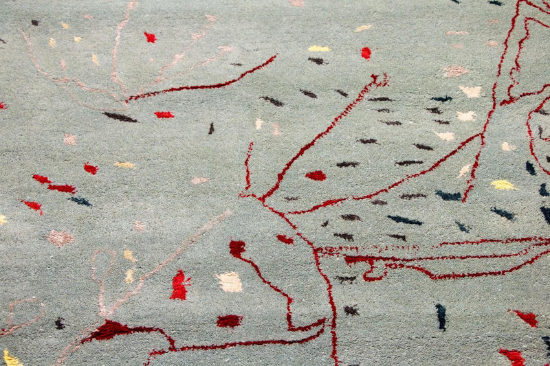 Tappeto di design - 243 x 156 cm - blu chiaro