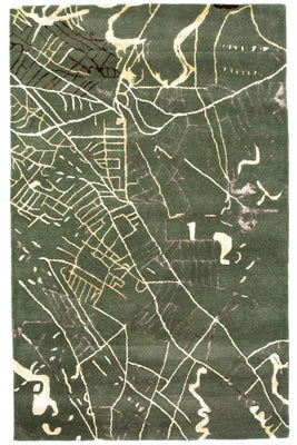 Tappeto di design - 243 x 154 cm - verde