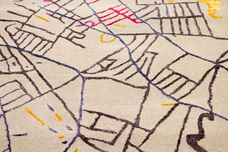 Tappeto di design - 241 x 152 cm - multicolore