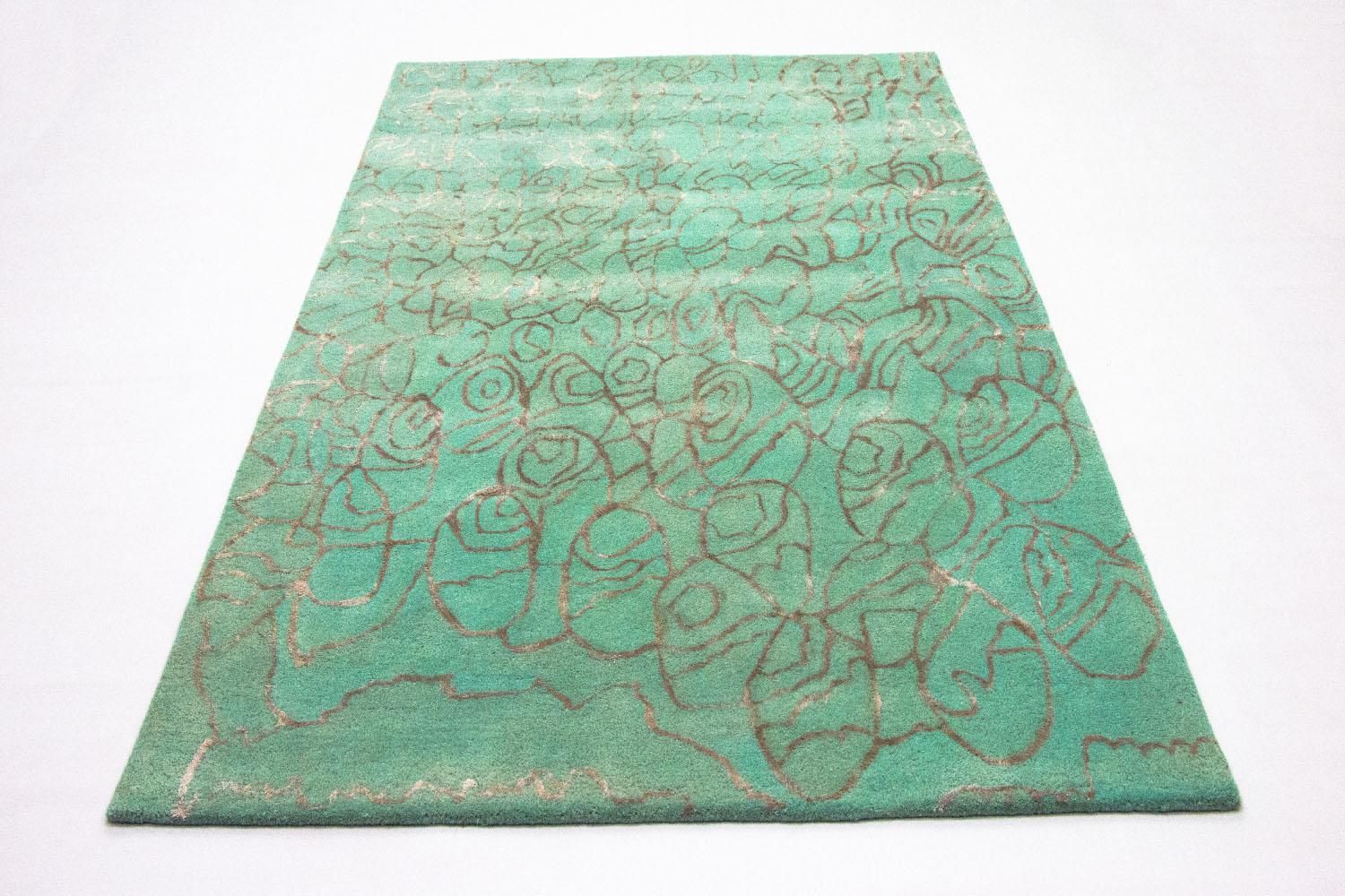 Tappeto di design - 244 x 153 cm - turchese