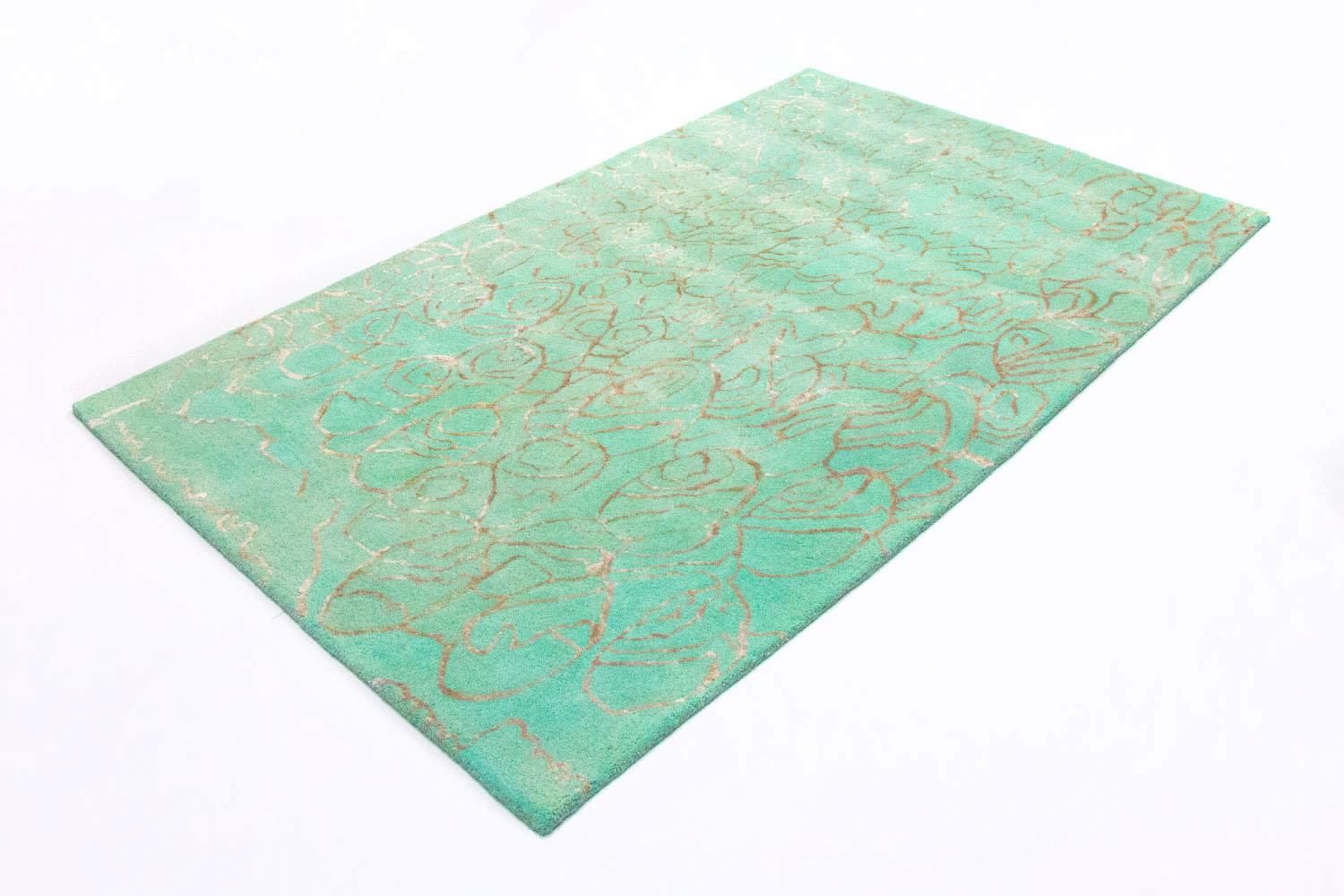 Tappeto di design - 244 x 153 cm - turchese
