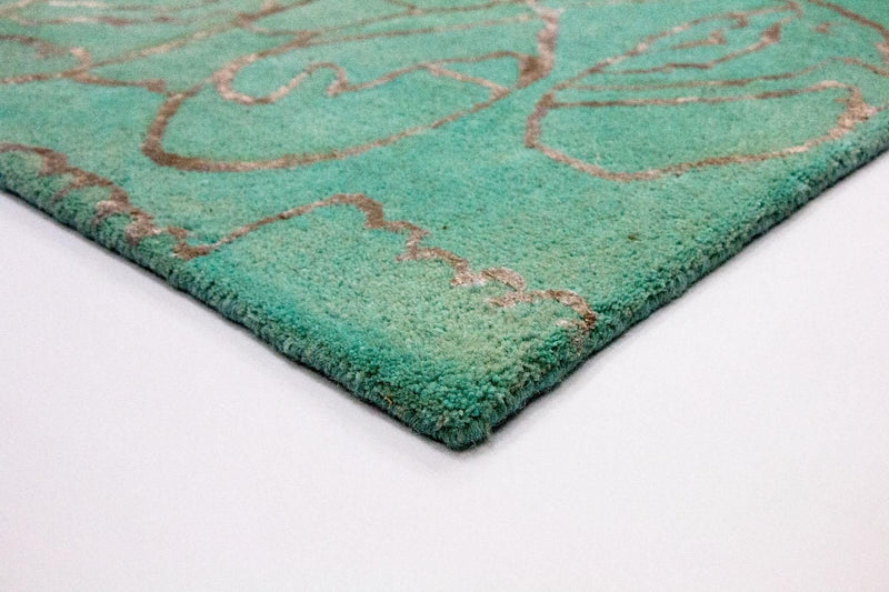 Tappeto di design - 244 x 153 cm - turchese