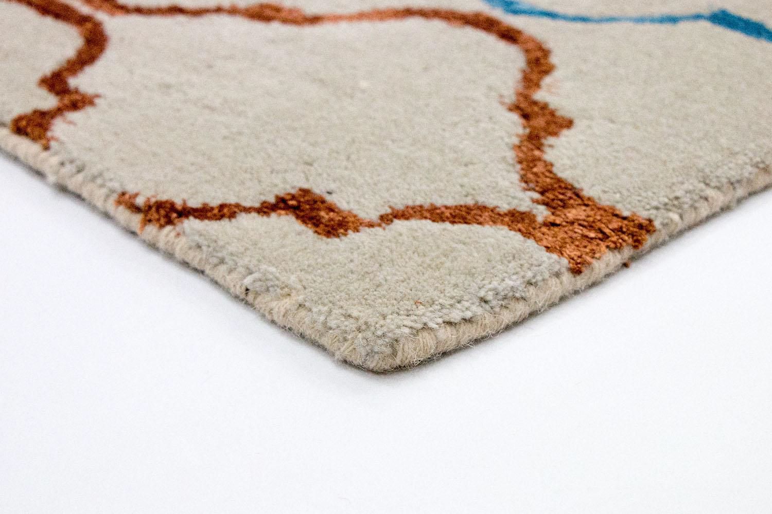 Tappeto di lana - 241 x 150 cm - beige