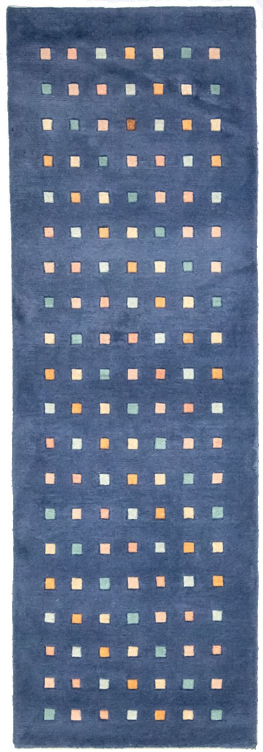 Tappeto corsia Tappeto Nepal - 240 x 80 cm - blu scuro