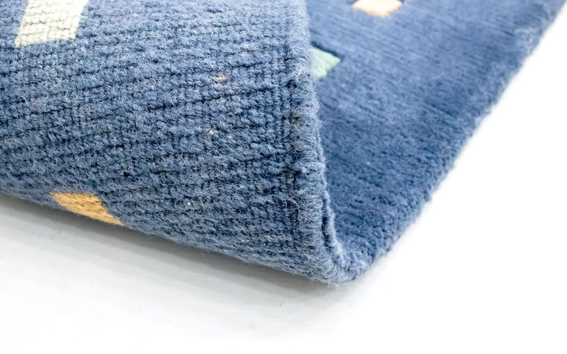 Tappeto corsia Tappeto Nepal - 240 x 80 cm - blu scuro