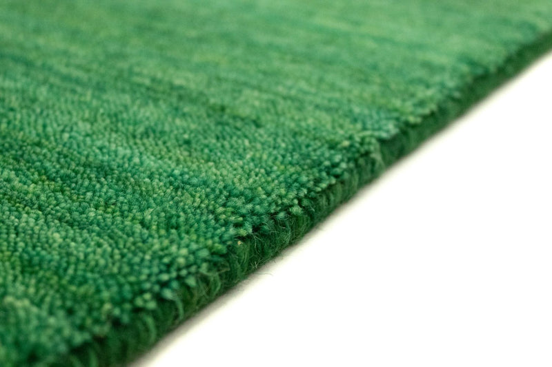 Tappeto corsia Tappeto Gabbeh - Indus - 400 x 80 cm - verde scuro