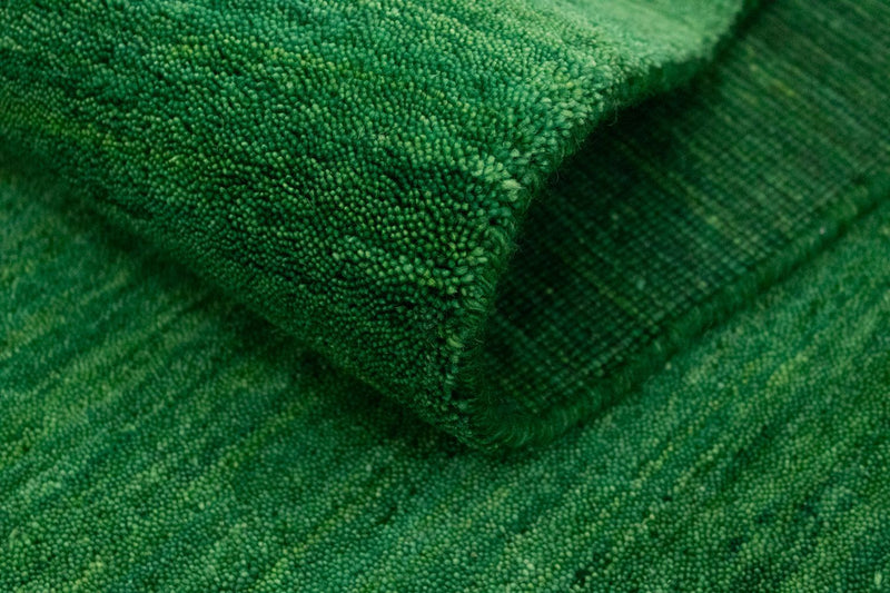 Tappeto corsia Tappeto Gabbeh - Indus - 400 x 80 cm - verde scuro