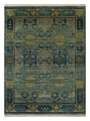 Tappeto di lana - 300 x 240 cm - verde mare