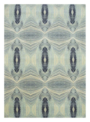 Tappeto di lana - 300 x 240 cm - blu chiaro