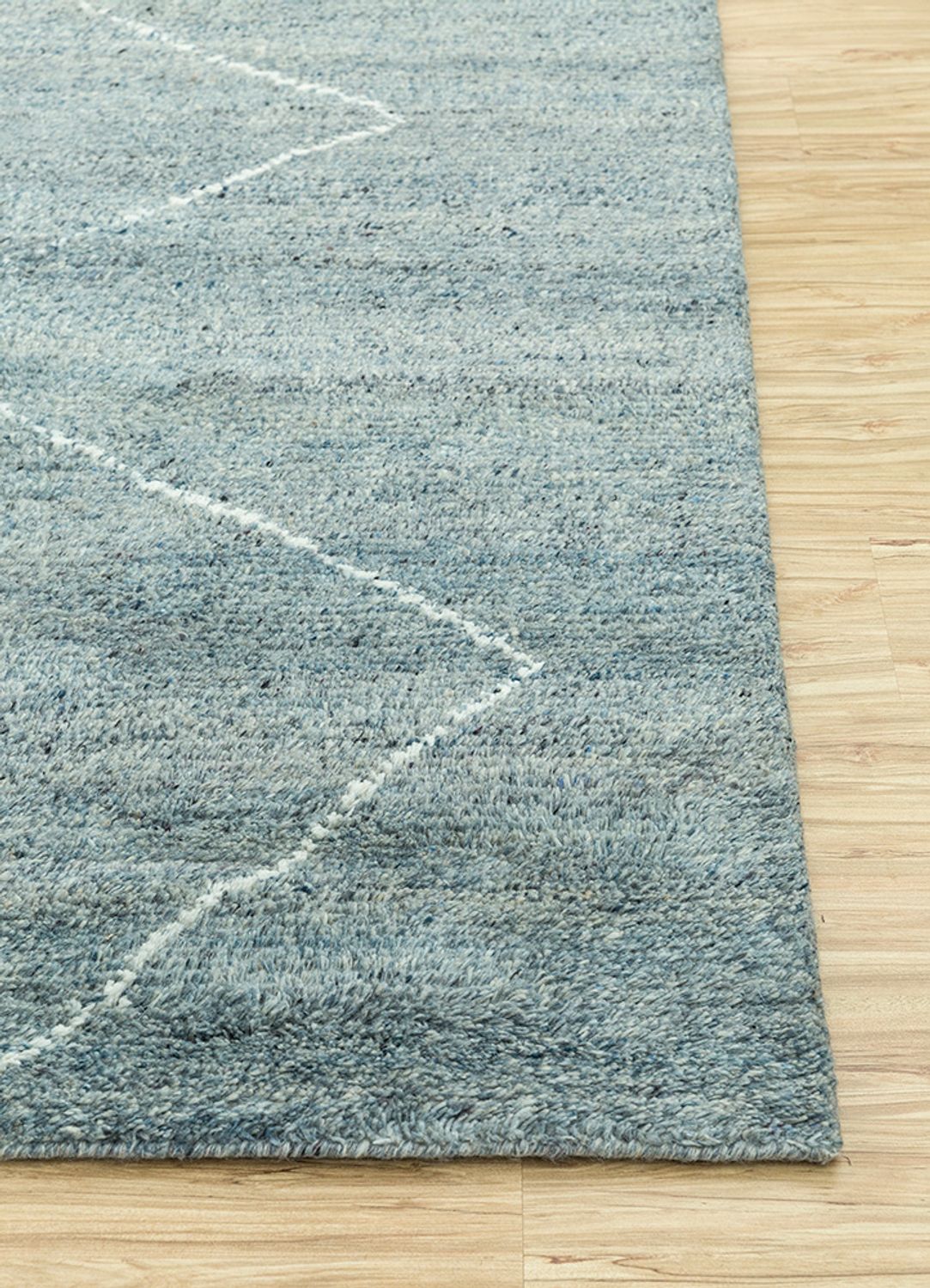 Tappeto di lana - 240 x 150 cm - blu petrolio