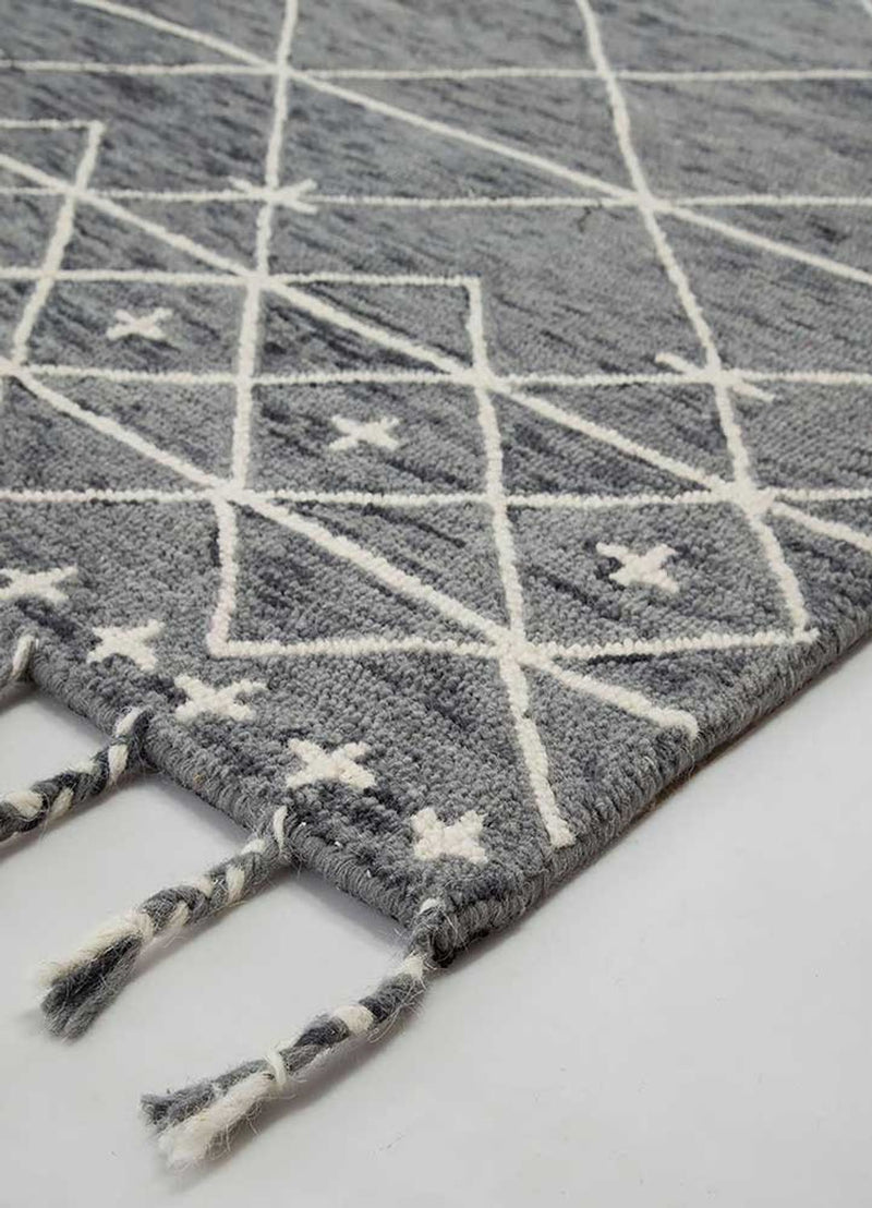 Tappeto di lana - 240 x 150 cm - grigio scuro