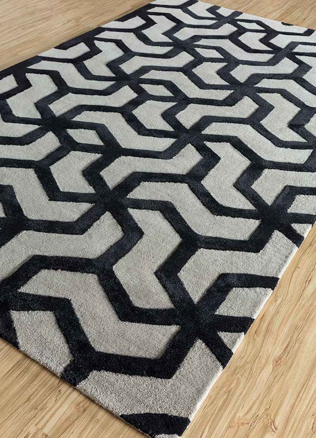 Tappeto di lana - 240 x 150 cm - grigio