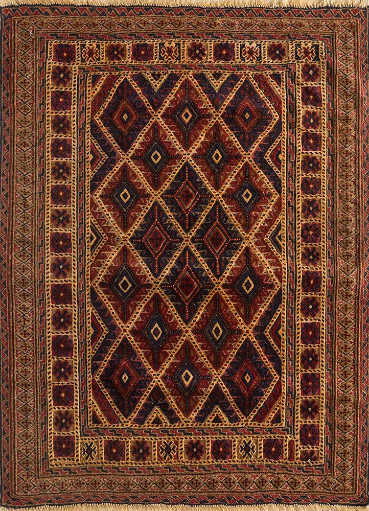 Tappeto di lana quadrato  - 120 x 120 cm - oro