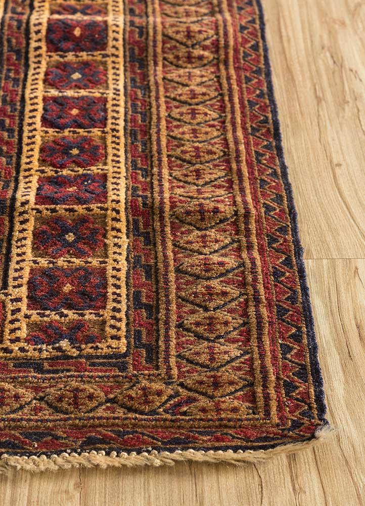 Tappeto di lana quadrato  - 120 x 120 cm - oro