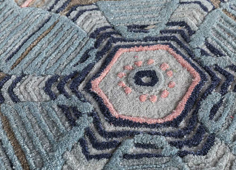 Tappeto di lana forma speciale  - 240 x 170 cm - multicolore