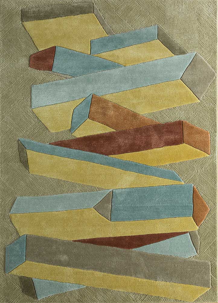 Tappeto di lana - 240 x 170 cm - oro