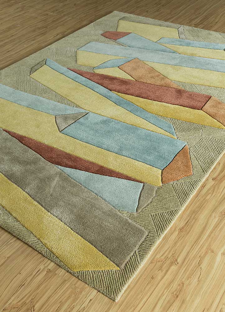 Tappeto di lana - 240 x 170 cm - oro