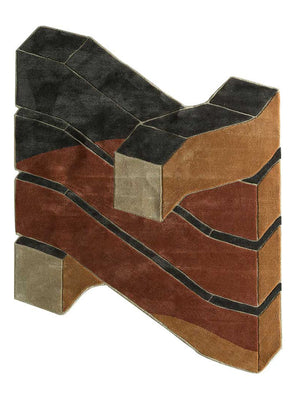 Tappeto di lana forma speciale  - 240 x 180 cm - multicolore