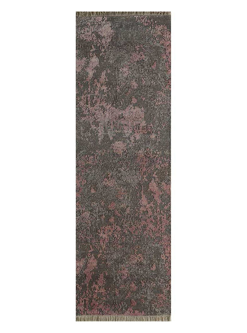 Tappeto corsia Tappeto di lana - 240 x 75 cm - grigio